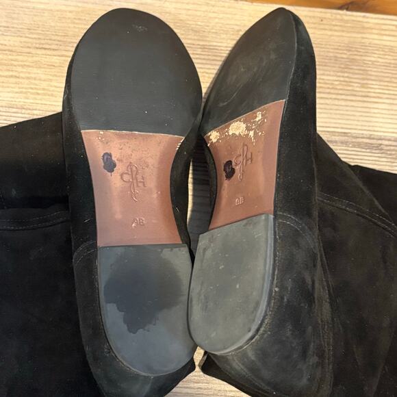 Cole Haan Black Suede Knee High Cuffed Boot - size 9B - Picture 2 of 5